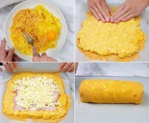 Photo of POTATO ROLL WITH CHEESE AND HAM