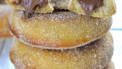 Photo of Nutella Filled Baked Donuts 😋😍