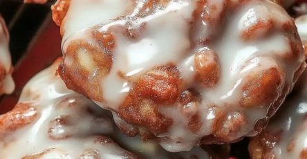 **Baked Apple Fritters with Cinnamon Glaze: A Guilt-Free Fall Treat!**