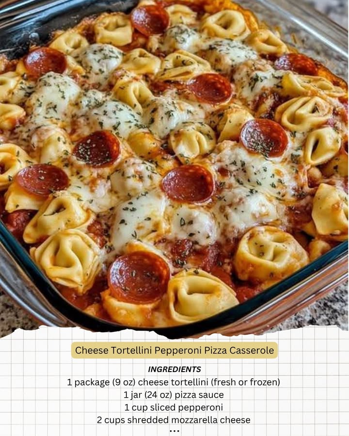 Pizza Pasta Bake: 30-Minute Cheesy Tortellini Casserole