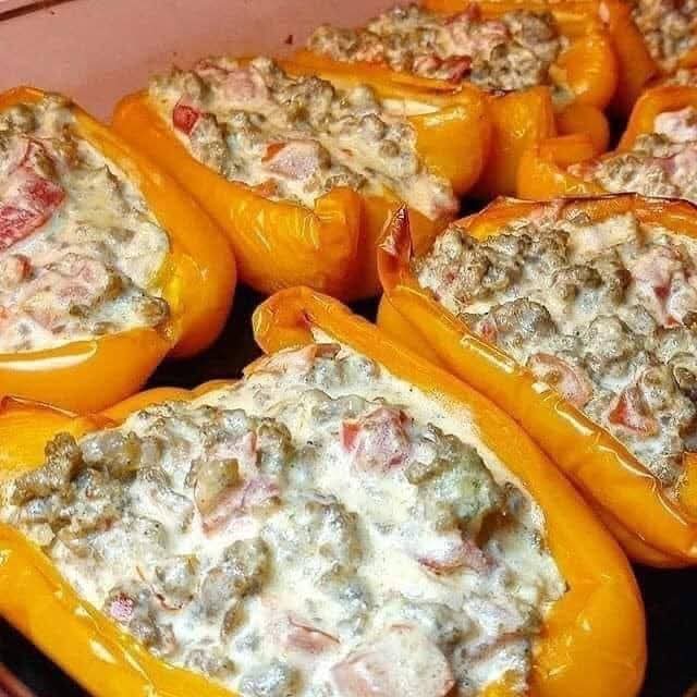 Creamy Taco Stuffed Peppers
