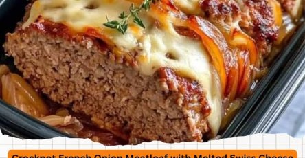 A Deliciously Easy French Onion Swiss Meatloaf
