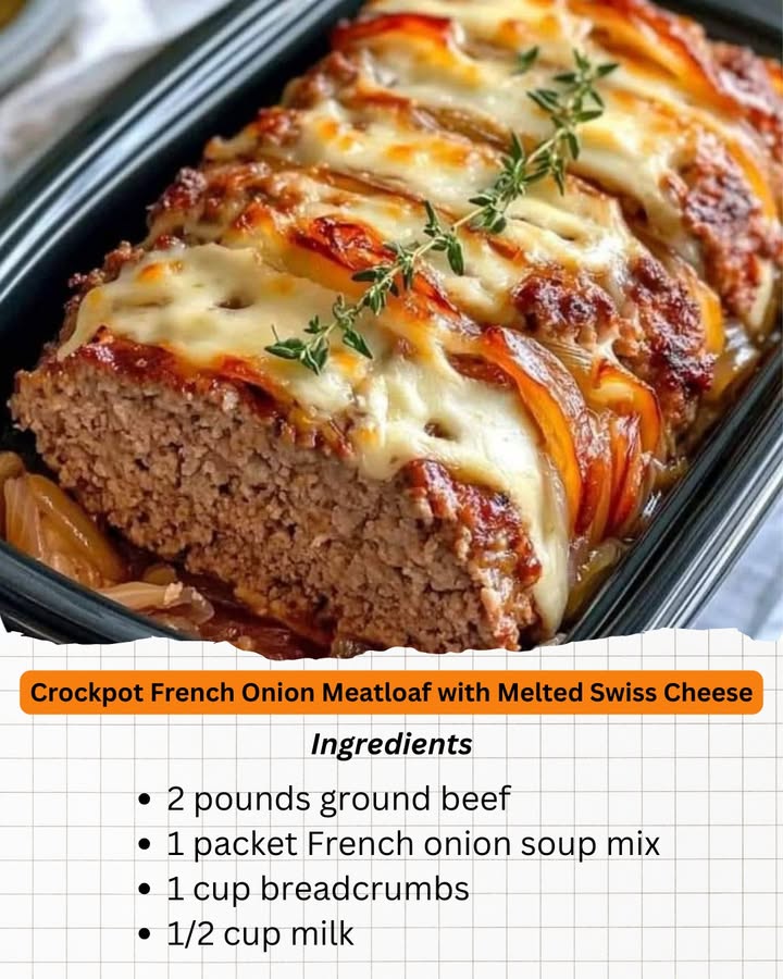 A Deliciously Easy French Onion Swiss Meatloaf