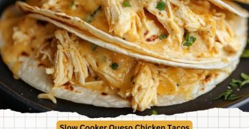 Slow Cooker Queso Chicken Tacos