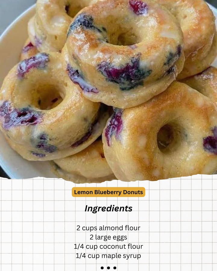 Zesty Lemon Blueberry Donuts: A Burst of Morning Flavor!