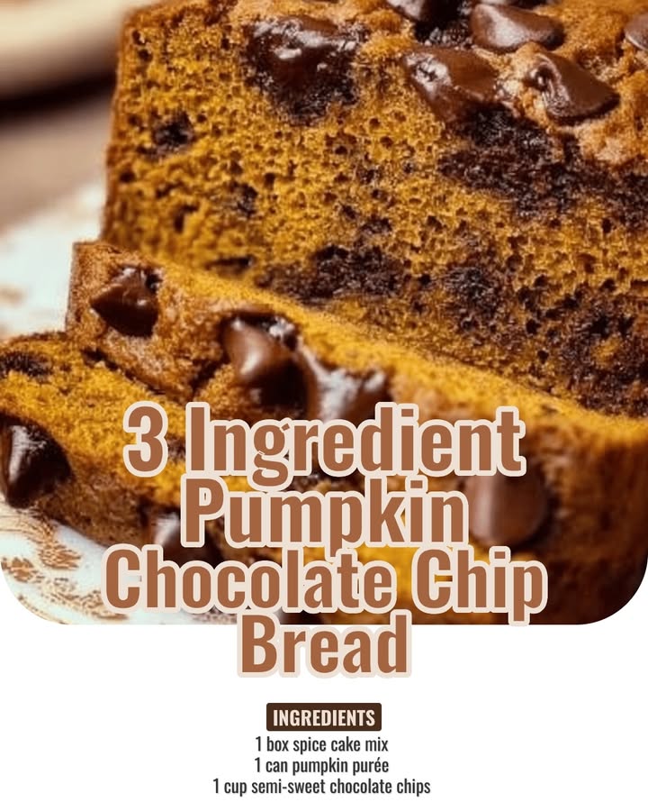 3-Ingredient Pumpkin Chocolate Chip Bread: Your Easiest Fall Treat!