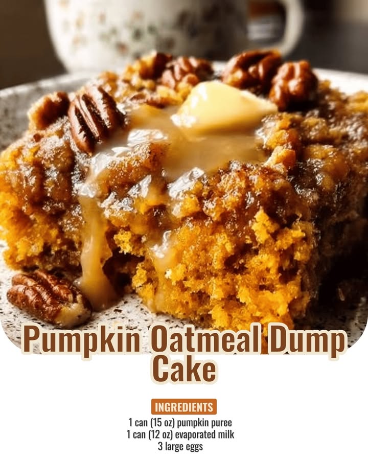 Pumpkin Oatmeal Dump Cake: Your Easiest Fall Dessert Just Arrived!
