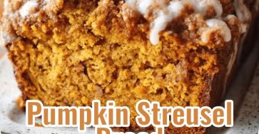 Moist Pumpkin Bread with Cinnamon Streusel Topping