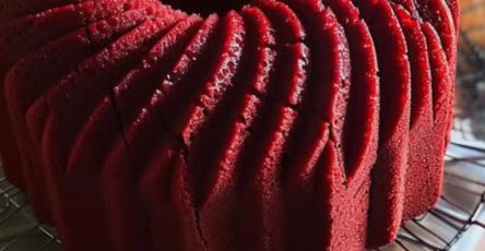 Classic Red Velvet Pound Cake with Optional Glaze