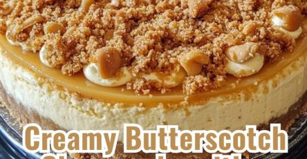 Decadent No-Bake Butterscotch Crumble Cheesecake
