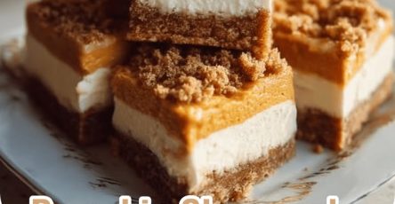 Swirled Pumpkin Cheesecake Bars