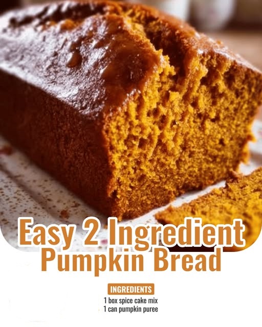 2-Ingredient Pumpkin Bread: The Easiest Fall Treat!