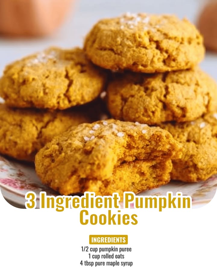 3-Ingredient Pumpkin Cookies: Easy & Healthy Fall Treat