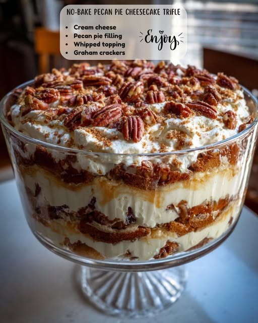No-Bake Pecan Pie Cheesecake Trifle