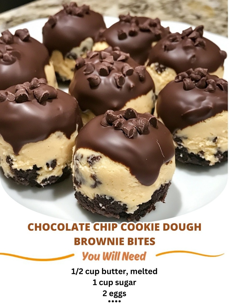 Chocolate Chip Cookie Dough Brownie Bites: A Decadent Two-Layer Treat!