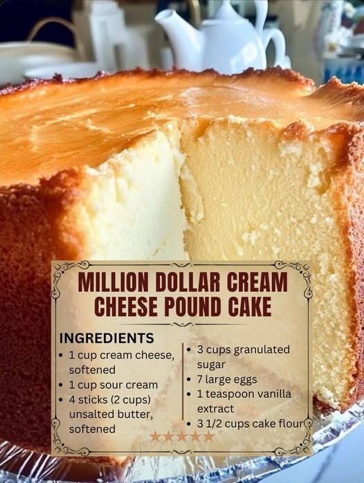 Million Dollar Cream Cheese Pound Cake for Perfect Moist Flavor