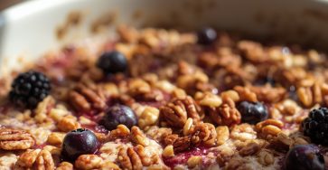 Baked Oatmeal with Berries and Nuts