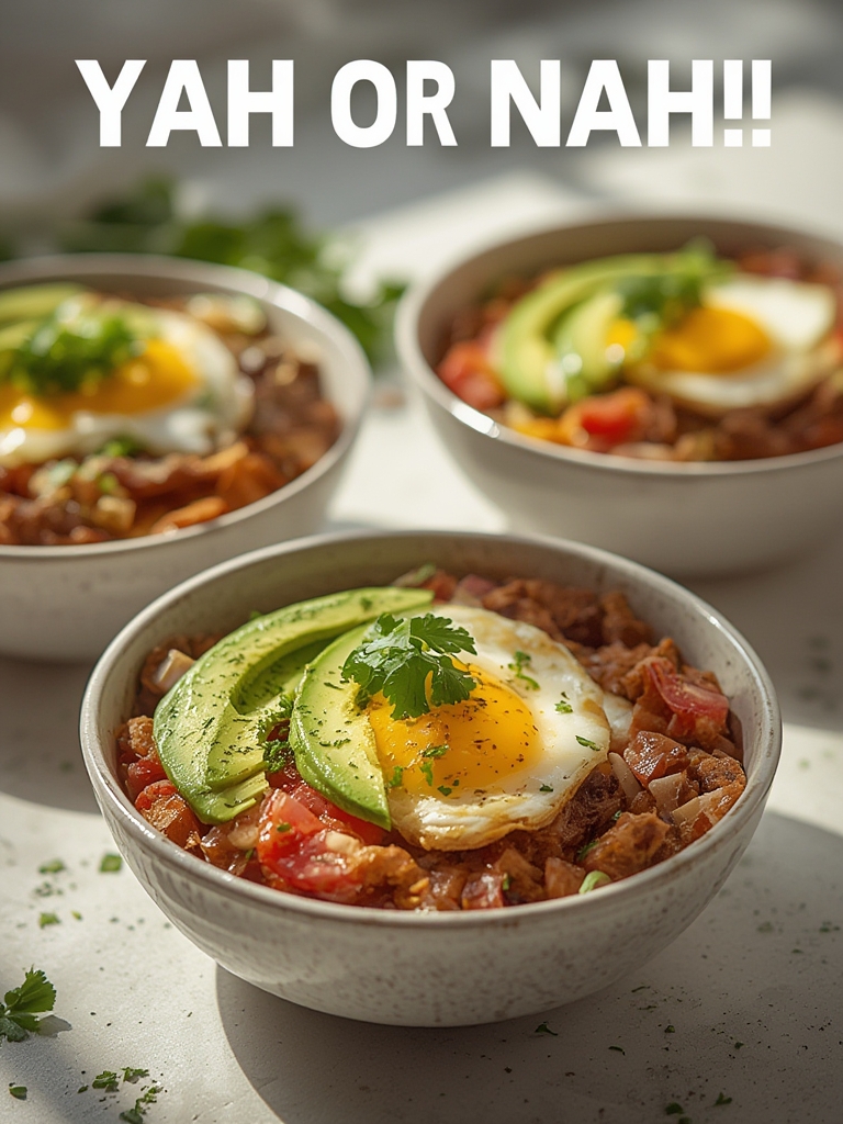 Breakfast Burrito Bowls with Avocado