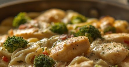 Chicken and Broccoli Alfredo (Lighter Version)