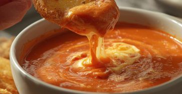 Creamy Tomato Soup with Grilled Cheese Dippers