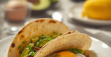 Healthy Breakfast Tacos with Eggs and Avocado