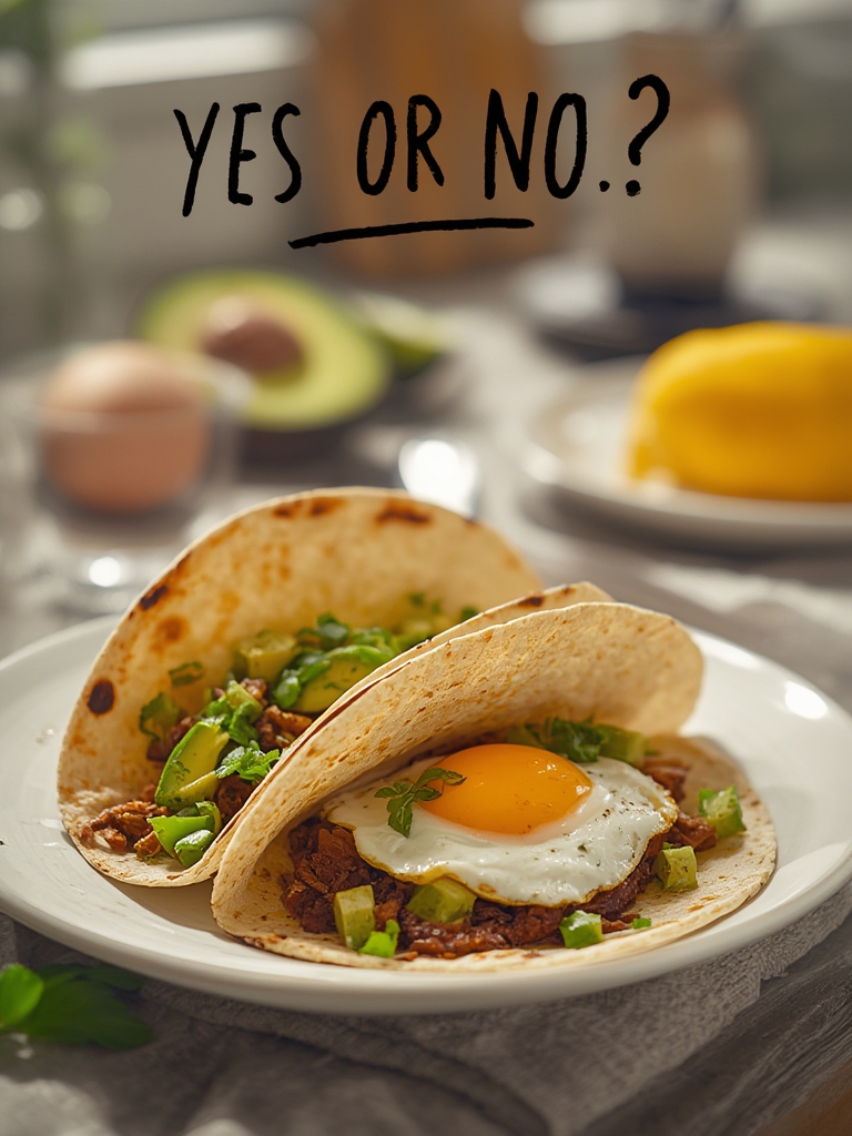 Healthy Breakfast Tacos with Eggs and Avocado