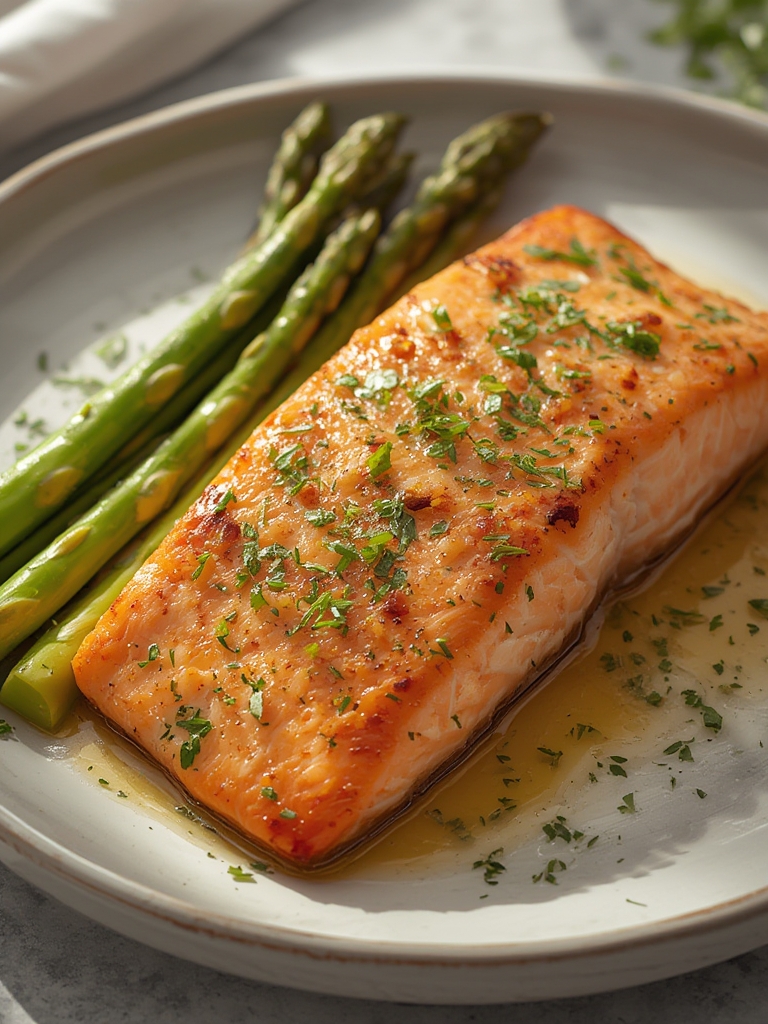 Light & Flavorful Baked Salmon with Asparagus