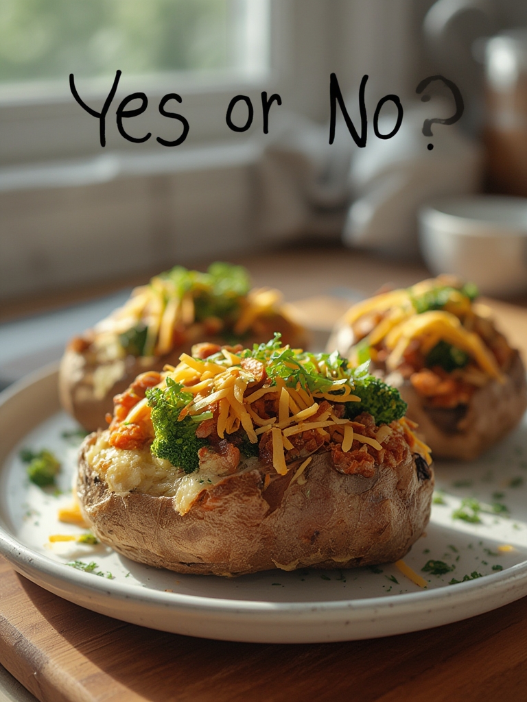 Loaded Baked Potatoes with Broccoli and Cheese