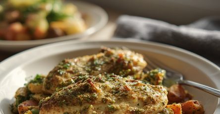 Pesto Chicken and Vegetable Bake