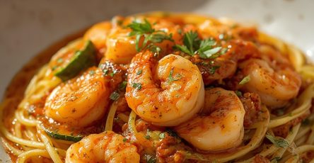 Spicy Shrimp Scampi with Zucchini Noodles