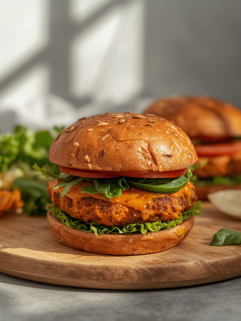 Sweet Potato and Black Bean Burgers