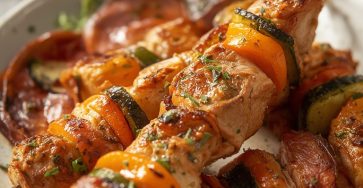 Turkey and Vegetable Skewers