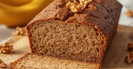 Whole Wheat Banana Bread with Walnuts