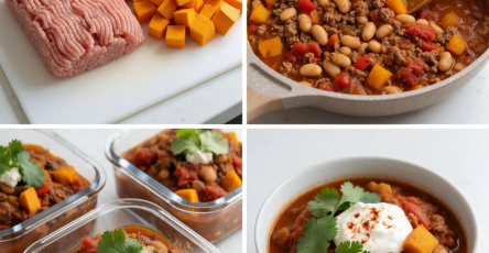 One-Pot Pumpkin Turkey Chili for Meal Prep