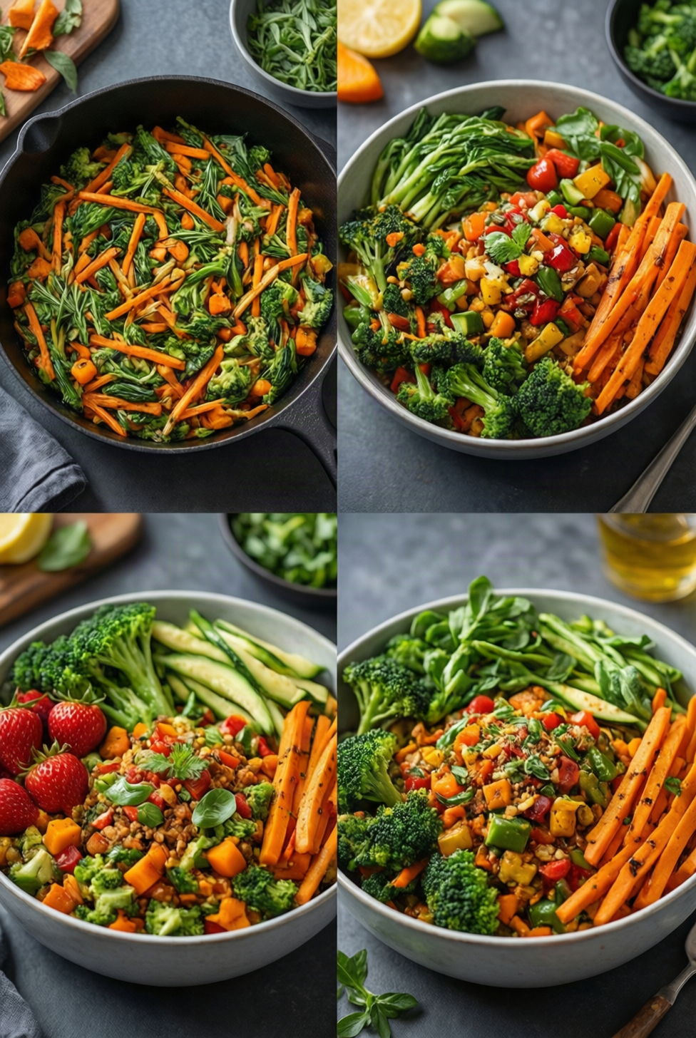 Air Fryer High-Protein Fall Veggie Bowl